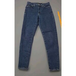 Banana Republic High Rise Skinny Jeans Womens‎ Size 28 Dark Wash Stretch Denim